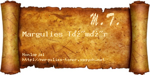 Margulies Tömör névjegykártya